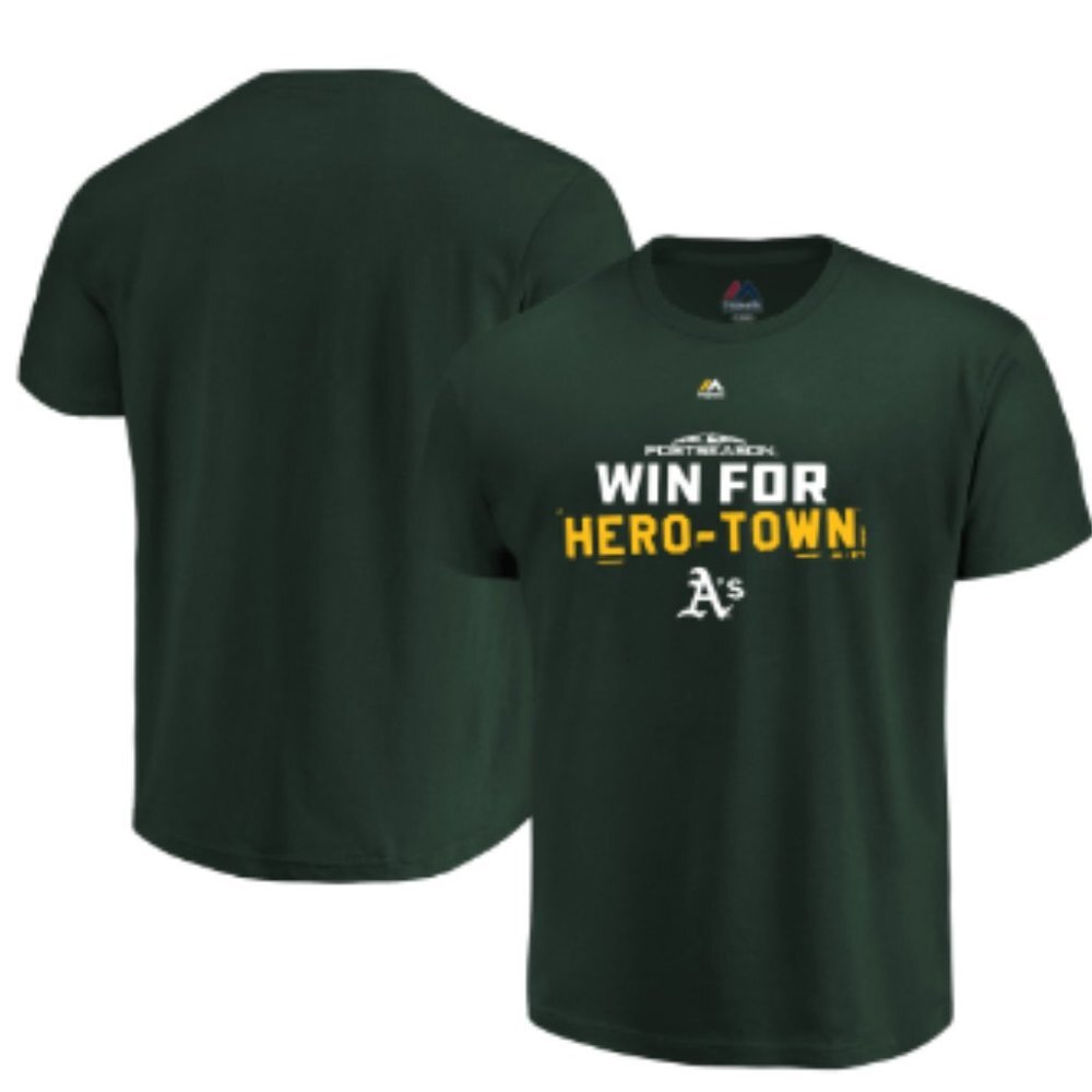 Oakland Athletics Majestic 2018 Postseason Authentic Collection T-Shirt - Green